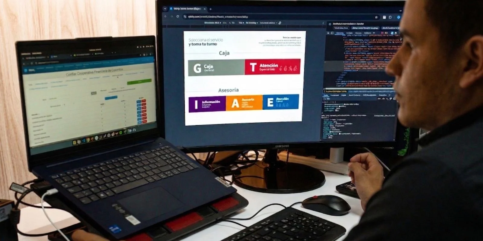 Desenvolvedor escrevendo código para software sob medida